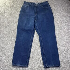 L.L. Bean Jeans Womens 14 Petite Blue Medium Wash Relaxed Straight Leg Denim